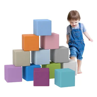 HOMCOM PCs Soft Play Blocks Soft Foam Toy Blue