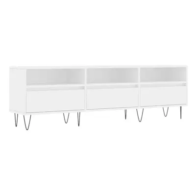 vidaXL TV Cabinet TV Unit Sideboard Media Unit TV Stand White Engineered Wood