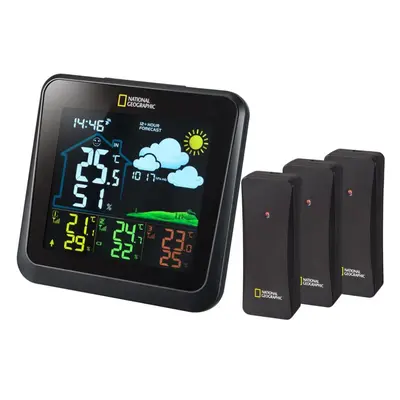 National Geographic VA colour LCD Weather Station incl. Black Sensors