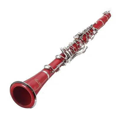 (Red) keys Drop B Multiple Colour Clarinet with Portable Case/Cleaning Cloth