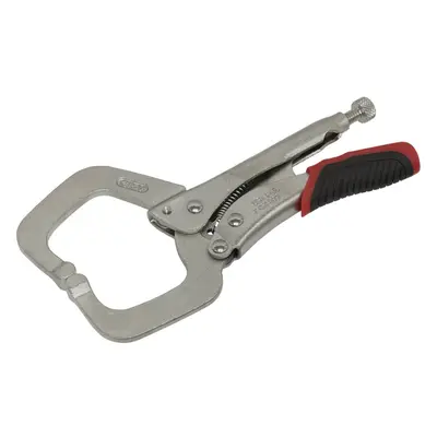 170mm Locking C-Clamp Pliers - 0-50mm Jaw Capacity - Knurled Adjustment Screw