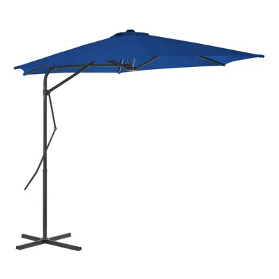 vidaXL Outdoor Parasol with Steel Pole Blue cm Lawn Garden Patio Sunshade