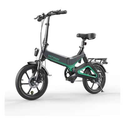 HITWAY BK2 Folding E-Bike With Inch Wheel Size Black + Green