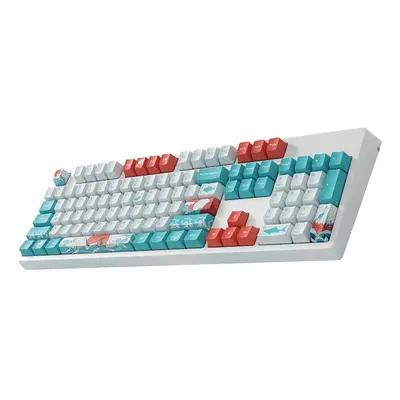 108 Keys Coral Sea Keycap Set OEM Profile PBT Dye-Sublimation Suspension Keycaps for Mechanical 