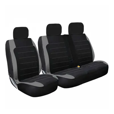 2+1 Van Seat Covers Protector Grey Black Fabric For Ford Transit MK7