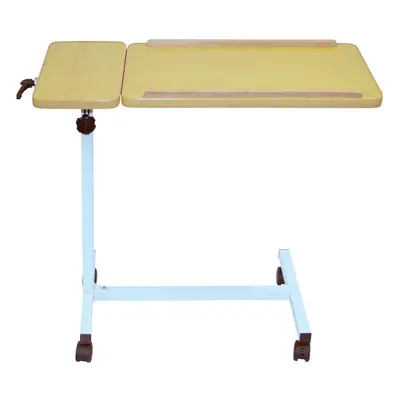 Multi Purpose Overbed Wheeled Table - Dual Section Table - Tilting Mobile Table