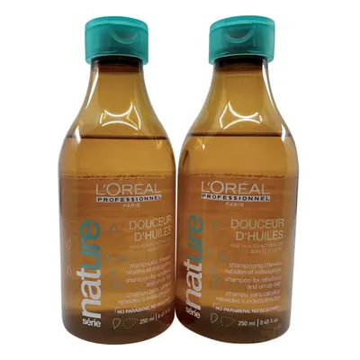 L'Oreal Nature Douceur D'huiles Shampoo Rebellious Unruly Hair 8.45 Oz Set of