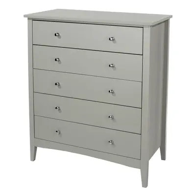 Chest of Drawers Drawer Bedroom Storage Metal Handles Runners Grey