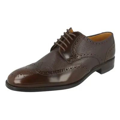 (UK 7, Dark Brown (Brown)) Mens Loake Lace Up Brogue Shoes Arlington - G Fit