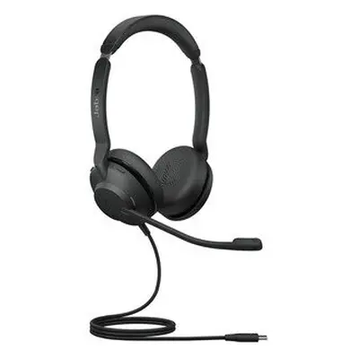 Jabra Evolve2 Wired On-ear Stereo Headset - Black - Binaural - Ear