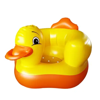 Cartoon Cute Yellow Duck Inflatable Toys Portable Sofa Multi-functional Bathroom Sofa Chair for 