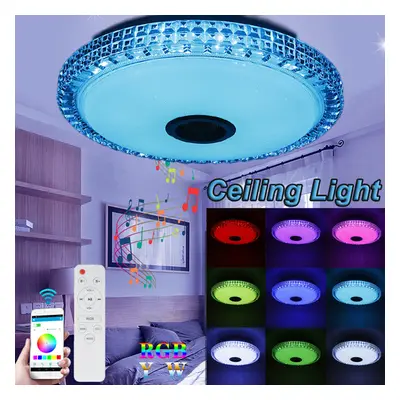 RGB LED Ceiling Lights Flush Mount Smart Bluetooth Lamp Remote Control Dimmable