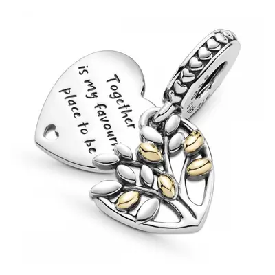 PANDORA Two Tone Family Tree Heart Dangle Charm 799161C00