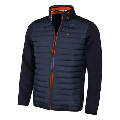 (S, Navy/Orange) Calvin Klein Mens CK Hybrid Insulate Lightweight Golf Jacket