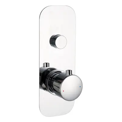 Shower Thermostatic Concealed Push Button One-Dial One-Way Mixer Valve