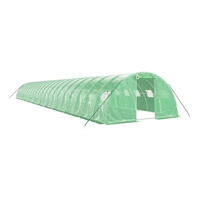 (green, x x m) vidaXL Greenhouse Plant House with Steel Frame Polytunnel Greenhouse White