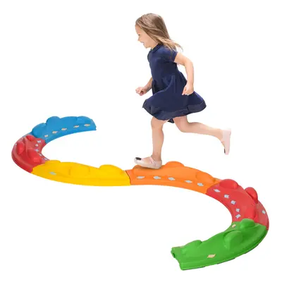 ZONEKIZ Kids Balance Beam, Pieces Stepping Stones, for Obstacle Course