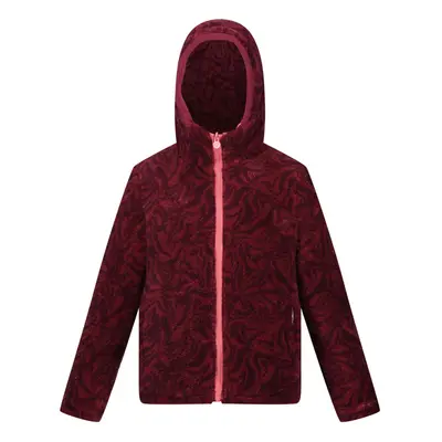 (7-8 Years, Mineral Red/Burgundy) Regatta Childrens/Kids Kyrell Zebra Print Reversible Jacket