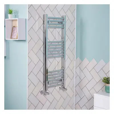 Bergen x 395mm Straight Chrome Heated Towel Rail