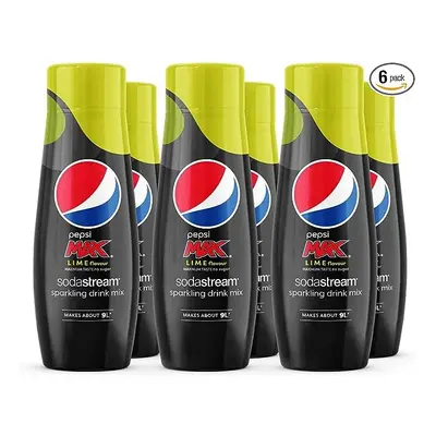 6 x SodaStream Pepsi Max Lime Sparkling Drink Mix 440ml