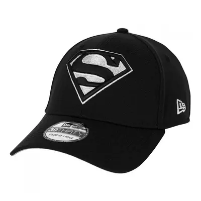 Superman 868073-medium-la Superman Silver Logo Era 39Thirty Black Fitted Hat, Medium & Large