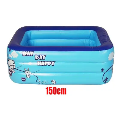 (120cm) 1.2/1.3/1.5M Large Inflatable Anti-slip Swimming Pool Outdoor Children Paddling Bathtub