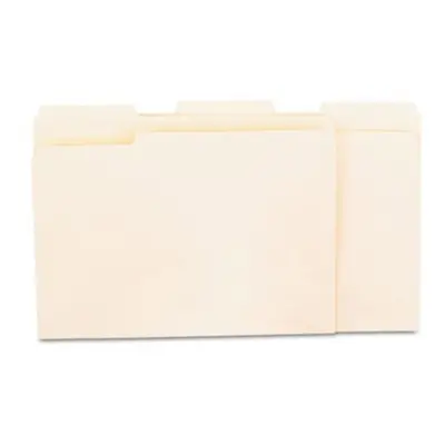 Universal Recycled Interior File Folders- 1/3 Cut- Top Tab- Letter- Manila- 100/Box