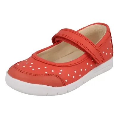 (UK Infant, Coral (Pink)) Girls Clarks Mary Jane Styled Shoes Emery Halo - F Fit