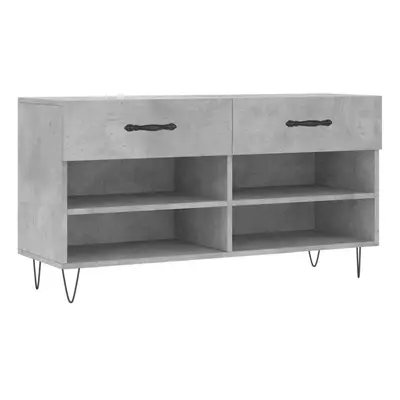 (concrete grey) vidaXL Shoe Bench Shoe Storage Shoe Rack High Gloss White Engineered Wood