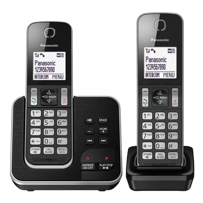 PANASONIC KX-TGD622EB Cordless Phone - Twin Handsets