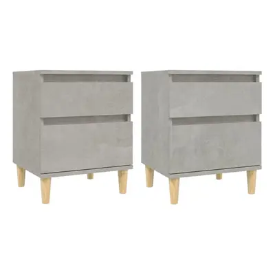 (Concrete grey, x Bedside cabinet) vidaXL 1/2x Bedside Cabinet Nightstand End Table Telephone St