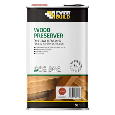 Everbuild Wood Preserver Red Ceda litre