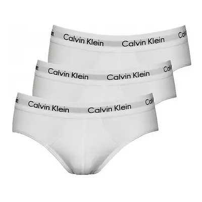 (S) Calvin Klein Pack Cotton Stretch â Hip Briefs ( WHITE )