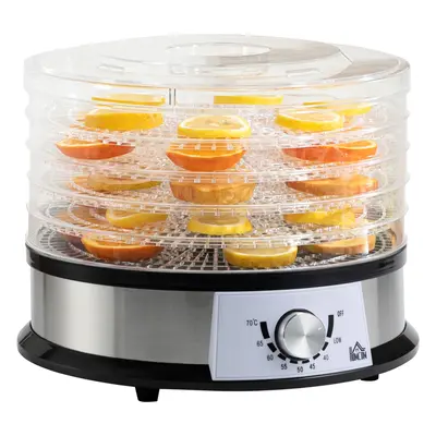 HOMCOM Tier Food Dehydrator, 250W for Fruit, Meat, Vegetable, LCD Display