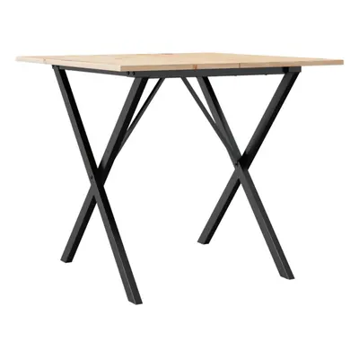 vidaXL Dining Table X-Frame Kitchen Dinner Table Solid Wood Pine and Cast Iron