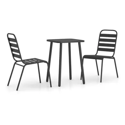 (50 cm table length/ piece) vidaXL Garden Dining Set Outdoor Dining Table and Chairs Anthracite 