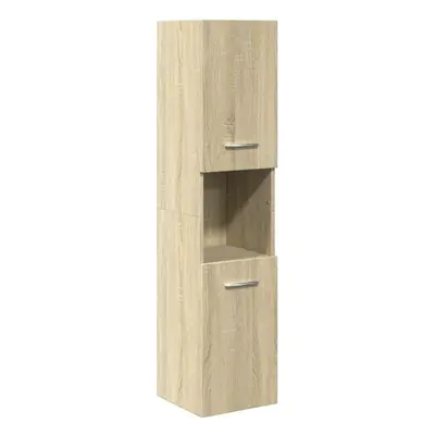 vidaXL Bathroom Cabinet Sink Unit Storage Cabinet Sonoma Oak Engineered Wood