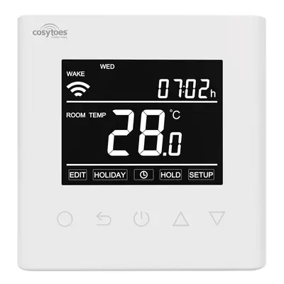 (White, WIFI Thermostat) Warmehaus Electric Underfloor Heating Thermostat Black Smart WIFI