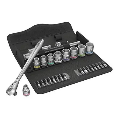 Wera 8100 SB Zyklop Metal Ratchet Set with Switch Lever, 3/8" Drive, Metric, Pieces