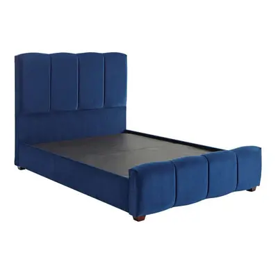 DS Living Chloe Panel Upholstered Bed Frame Marine Blue