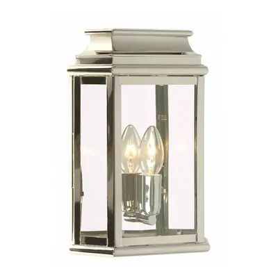 Outdoor IP44 Wall Light Highly Polished Nickel LED E27 100W d02506