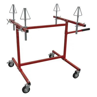 Alloy Wheel Painting & Repair Stand - Four Wheel Capacity - Adjustable Height