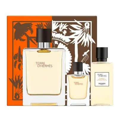 Terre D'Hermes Pcs Set For Men: 3.4 Eau De Toilette Spray + 0.17 Oz Eau De Toilette + 1.35 Showe