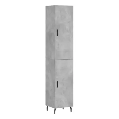 vidaXL Highboard Sideboard Cupboard Side Cabinet Concrete Grey Engineered Wood