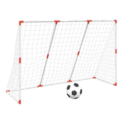 vidaXL Kids' Football Goal with Balls 2-in-1 Football Net Soccer Goal White