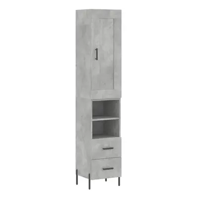 vidaXL Highboard Sideboard Cupboard Side Cabinet Concrete Grey Engineered Wood