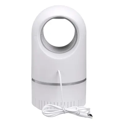 (White without Adapter) Photocatalyst LED Mosquito Trapping Catcher Lamp Insect Trap Light USB M