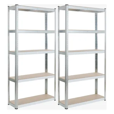 AREBOS Set of Heavy Duty Shelving Cellar Shelving Boltless Shelving 180x90x30 cm