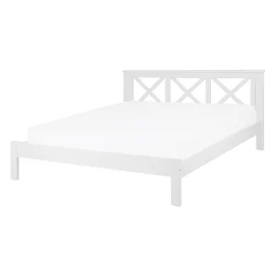 Bed TANNAY x cm (EU King Size) Wood White