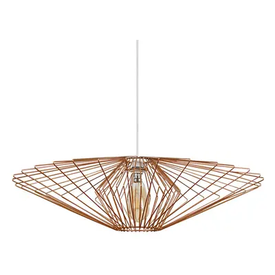 Extra Large Disperse Geometric Design Copper Wire Basket Cage Ceiling Pendant Light Shade